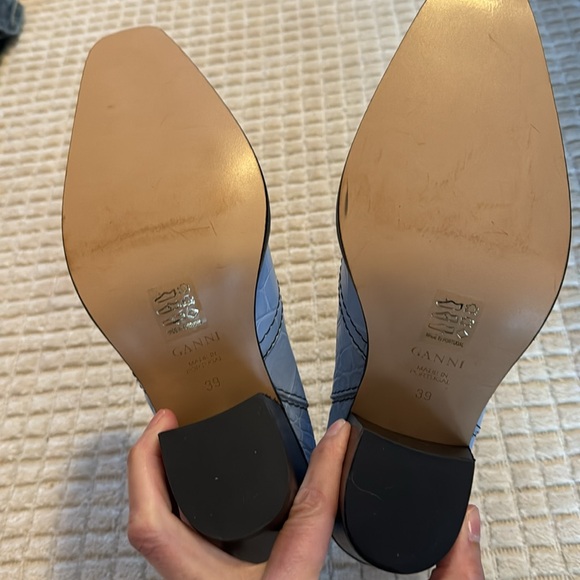 NEW Ganni blue cowboy cowgirl boots size 39 8.5-9 - Picture 4 of 6